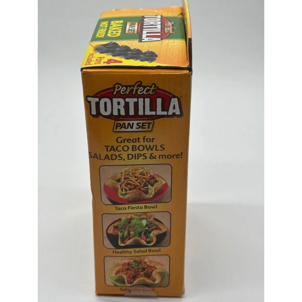 Perfect Tortilla Pan Set 4 Piece Non-Stick Taco Bowl Maker As Seen On TV